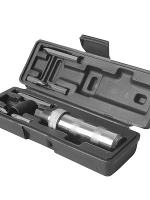 D10.jpg D10 - Juego de destornillador de golpe con puntas intercambiables, 8 piezas en caja plastica Surtek