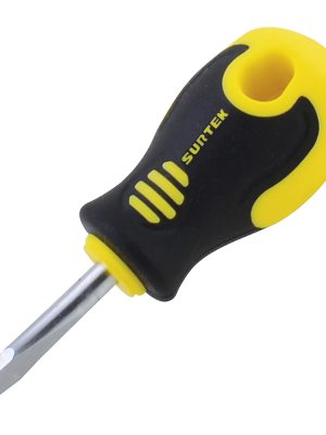 D252 - Destornillador con mango bimaterial, punta plana tipo trompo 1/4" x 1-1/2" Surtek