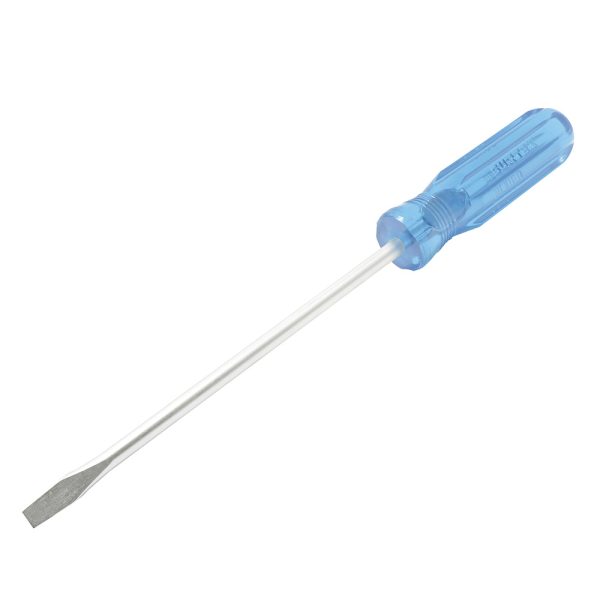 D316 - Destornillador con mango azul, punta plana barra redonda 1/4" x 6" Surtek