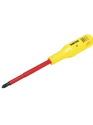 D401V.jpg D401V - Destornillador con mango amarillo dieléctrico, punta phillips 1000 V #1 x 3" Surtek