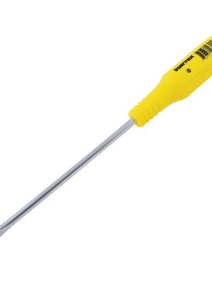 D404.jpg D404 - Destornillador con mango amarillo, punta plana barra redonda 1/4" x 4" Surtek