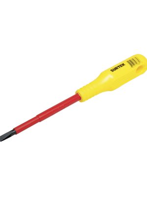 D415V.jpg D415V - Destornillador con mango amarillo dieléctrico, punta cabinet 1000 V de 7/32" x 5" Surtek