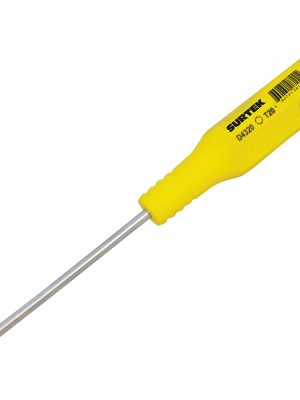 D4320 - Destornillador con mango amarillo, punta Torx barra redonda  T20 x 4" Surtek