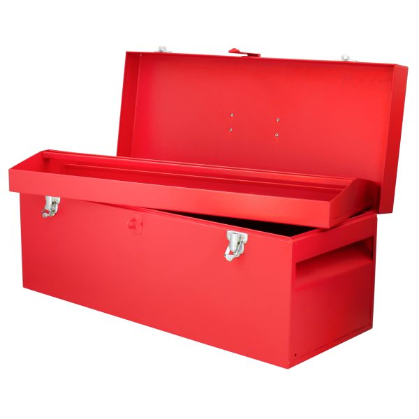 D7.jpg D7 - Caja portaherramientas métalica con asa plástica color rojo 24" x 9" x 9" Urrea