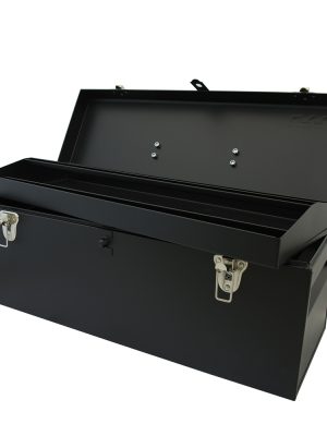 D7C20 - Caja portaherramientas metálica con asa metálica color negro  24" x 9" x 9" Urrea