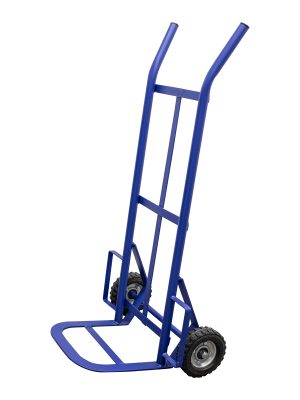 DBF1 - Diablo bodeguero capacidad 100 kg azul con llanta sólida Foy