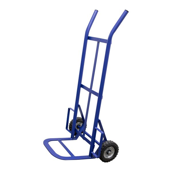 DBF1 - Diablo bodeguero capacidad 100 kg azul con llanta sólida Foy