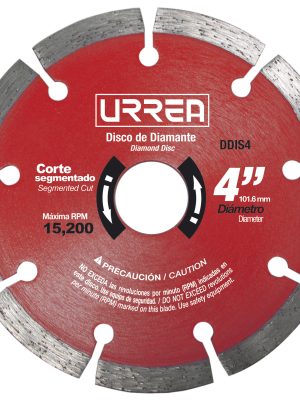 DDIS4 - Disco de diamante segmentado, 4" Urrea
