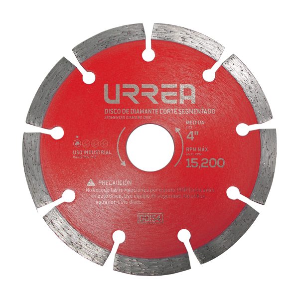 DDIS45.jpg DDIS45 - Disco de diamante segmentado, 4-1/2" Urrea