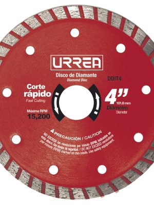 DDIT4 - Disco de diamante turbo, 4" Urrea