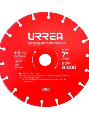 DDS7 - Disco de diamante segmentado, 7" Urrea