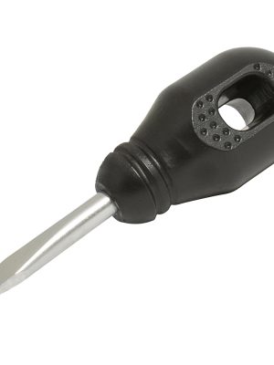 DER52.jpg DER52 - Destornillador con mango negro, tipo trompo punta plana 1/4" x 1-1/4" Foy