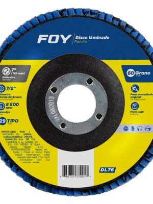 DL76 - Disco laminado tipo 29 grano 60, 7" Foy