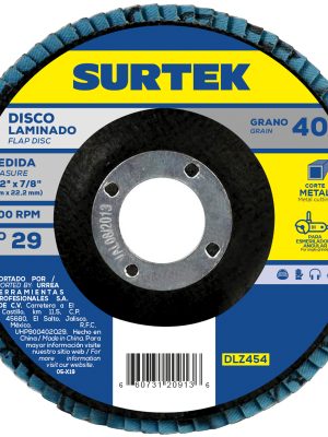 DLZ454 - Disco laminado tipo 29 grano 40, 4-1/2" Surtek