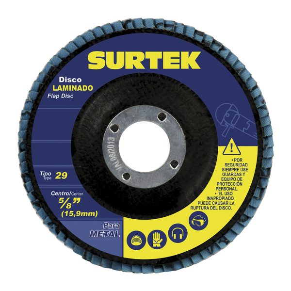 DLZ456 - Disco laminado tipo 29 grano 60, 4-1/2" Surtek
