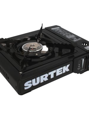 ESPO1 - Estufa portátil de gas, con encendido electrónico para lata válvula 1/4 de vuelta Surtek