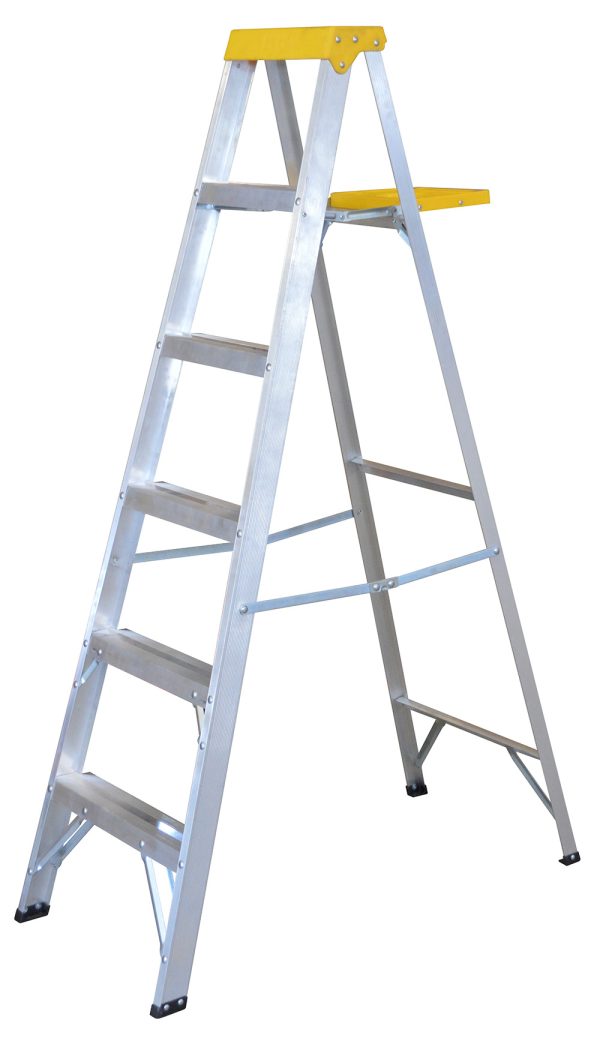 ET5.jpg ET5 - Escalera de tijera tipo III de aluminio y tapa plástica con 5 peldaños Surtek