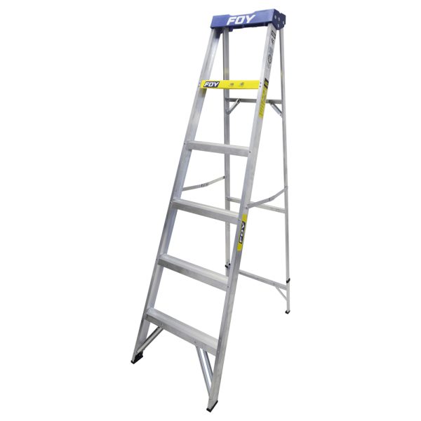 ETF5 - Escalera de tijera tipo III de aluminio y tapa plástica con 5 peldaños Foy