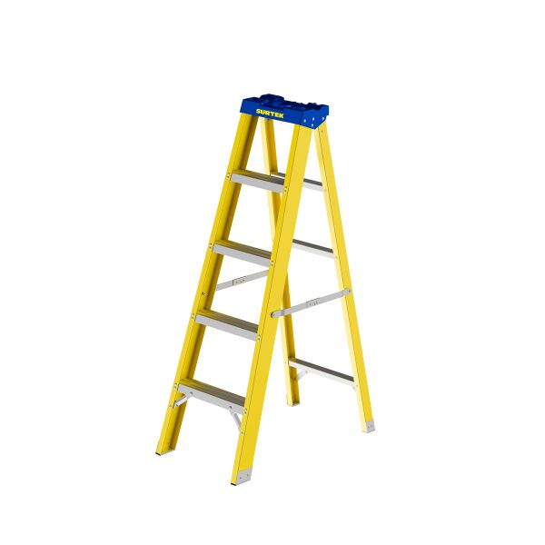 ETFV24 - Escalera de tijera tipo II de fibra de vidrio con 4 peldaños Surtek