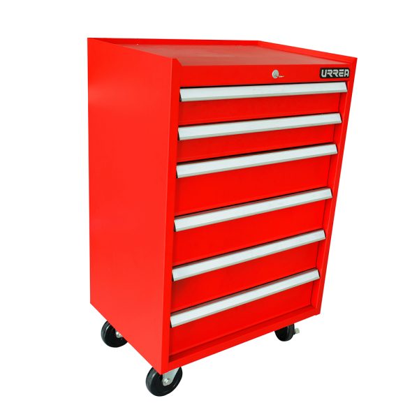 EX27M6 - Gabinete móvil 6 gavetas color rojo serie EX 27" Urrea