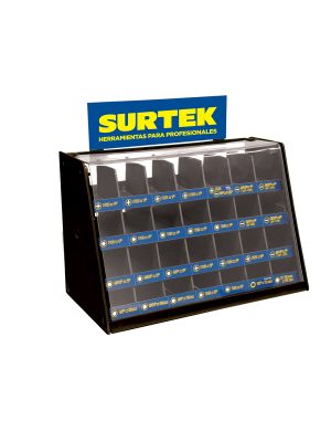 EXPUNTA.jpg EXPUNTA - Rack despachador de mostrador para puntas intercambiables 19.5 x 38 x 24.6 cm Surtek