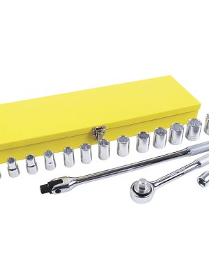 F09S - Juego de dados y accesorios cuadro de 1/2" en pulgadas, 17 piezas Surtek