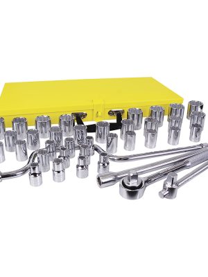 F10SM - Juego de dados y accesorios cuadro de 1/2" combinado, 43 piezas Surtek