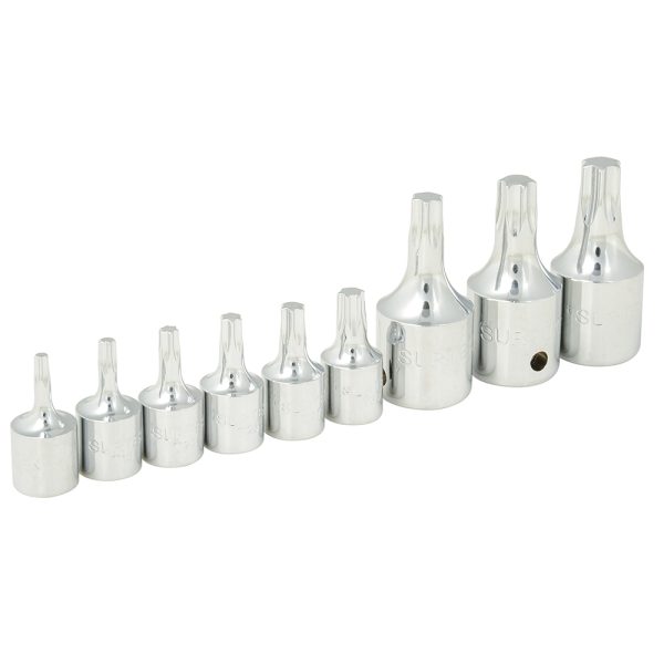 F4451T.jpg F4451T - Juego de dados con punta torx cuadro de 1/4" y 3/8", 9 piezas Surtek