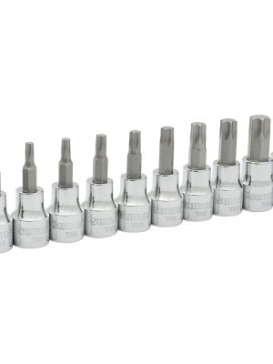 F5100T - Juego de dados con punta torx cuadro de 3/8", 10 piezas Surtek