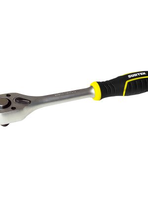 F5150X.jpg F5150X - Matraca reversible con mango bimaterial, quick release, para dado cuadro de 3/8" Surtek