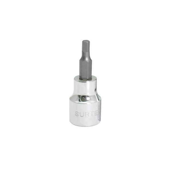 F51H04M.jpg F51H04M - Dado con punta hexagonal cuadro de 3/8", métrico, 4 mm Surtek