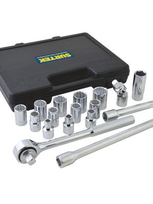 F5800 - Juego de dados y accesorios cuadro de 1/2" en pulgadas, 17 piezas Surtek