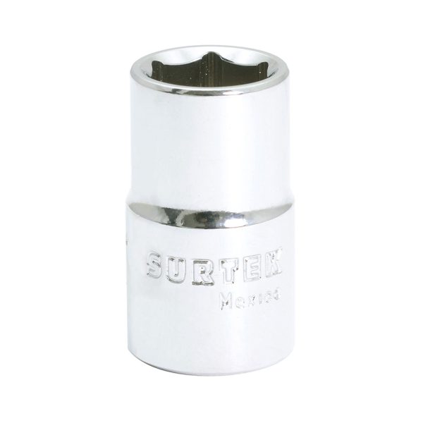 F5814H - Dado en pulgadas cuadro de 1/2", 6 puntas, 7/16" Surtek