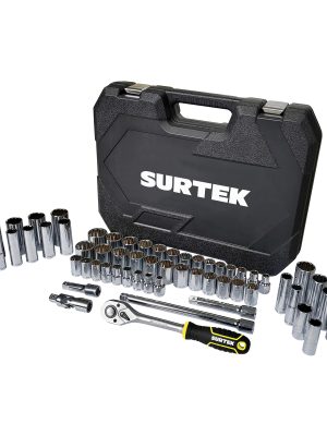 F58C.jpg F58C - Juego de dados y accesorios cuadro de 1/2" combinado, 60 piezas Surtek