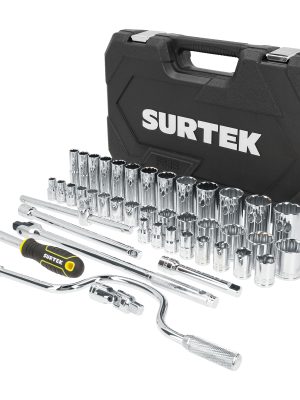 F58S.jpg F58S - Juego de dados y accesorios cuadro de 1/2" en pulgadas, 43 piezas Surtek