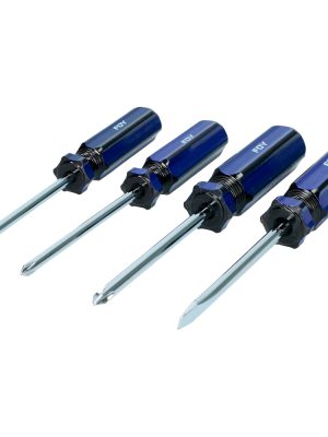 FDE4 - Juego de destornilladores con mango de PVC combinados, 4 piezas en blíster Foy