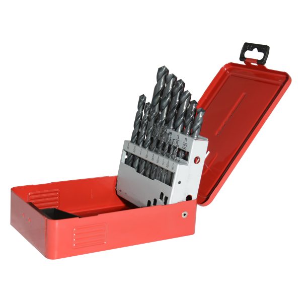 G5115.jpg G5115 - Juego de brocas negras de acero de alta velocidad zanco recto, 15 piezas Urrea