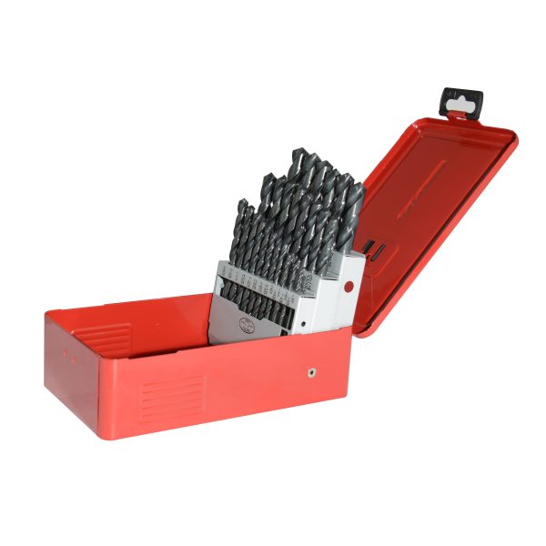 G5129 - Juego de brocas negras de acero de alta velocidad zanco recto, 29 piezas Urrea