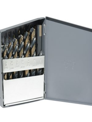 H5115 - Juego de brocas premium de acero de alta velocidad zanco 3 planos, 15 piezas Urrea