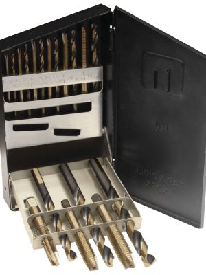 H5118MC.jpg H5118MC - Juego de brocas premium y machuelos de acero de alta velocidad, 18 piezas en caja metálica Urrea