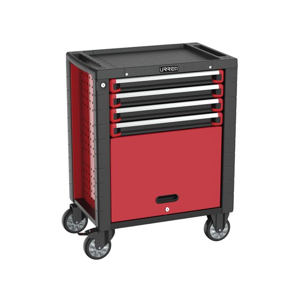 HD28M4 - Gabinete móvil 4 gavetas color rojo y negro serie HD 28" Urrea