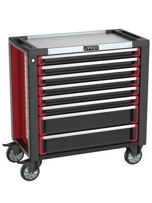 HD35M8 - Gabinete móvil 8 gavetas color rojo y negro serie HD 35" Urrea