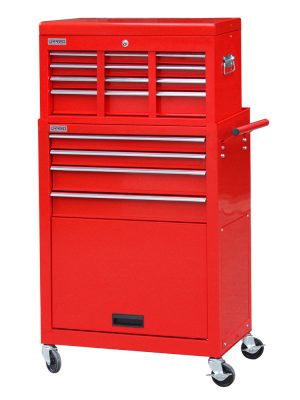 I24C10 - Gabinete integrado con 10 gavetas color rojo 24" serie I Urrea