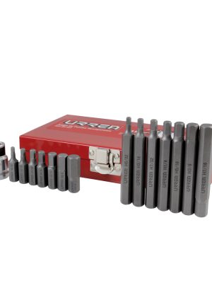 J2415.jpg J2415 - Juego de puntas hexagonales hexágono de 3/8" in, con adaptador, 15 pz en caja metalica Urrea