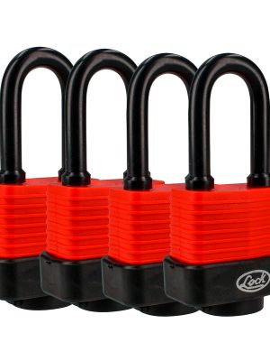 J4CIL.jpg J4CIL - Juego de candados impermeables largos 40 mm, llave estándar, 4 piezas Lock