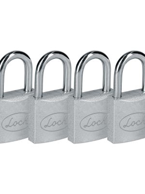 J4CL.jpg J4CL - Juego de candados de acero largos 38 mm, llave estándar, 4 piezas Lock