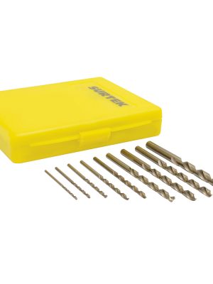 JBAV10 - Juego de brocas con cobalto de acero de alta velocidad zanco recto, 10 piezas Surtek