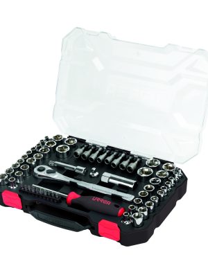 JCD01 - Juego de dados y accesorios cuadro de 1/4" y 3/8" combinado, 63 piezas Urrea