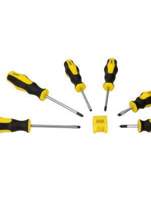 JDB7 - Juego de destornilladores con mango bimaterial combinados, 7 piezas  en blíster Surtek