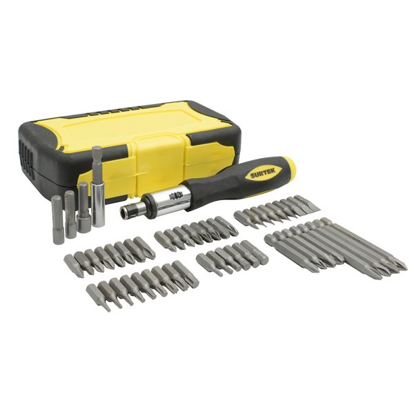 JDP53 - Juego de puntas y accesorios hexágono de 1/4", 53 piezas en blíster Surtek